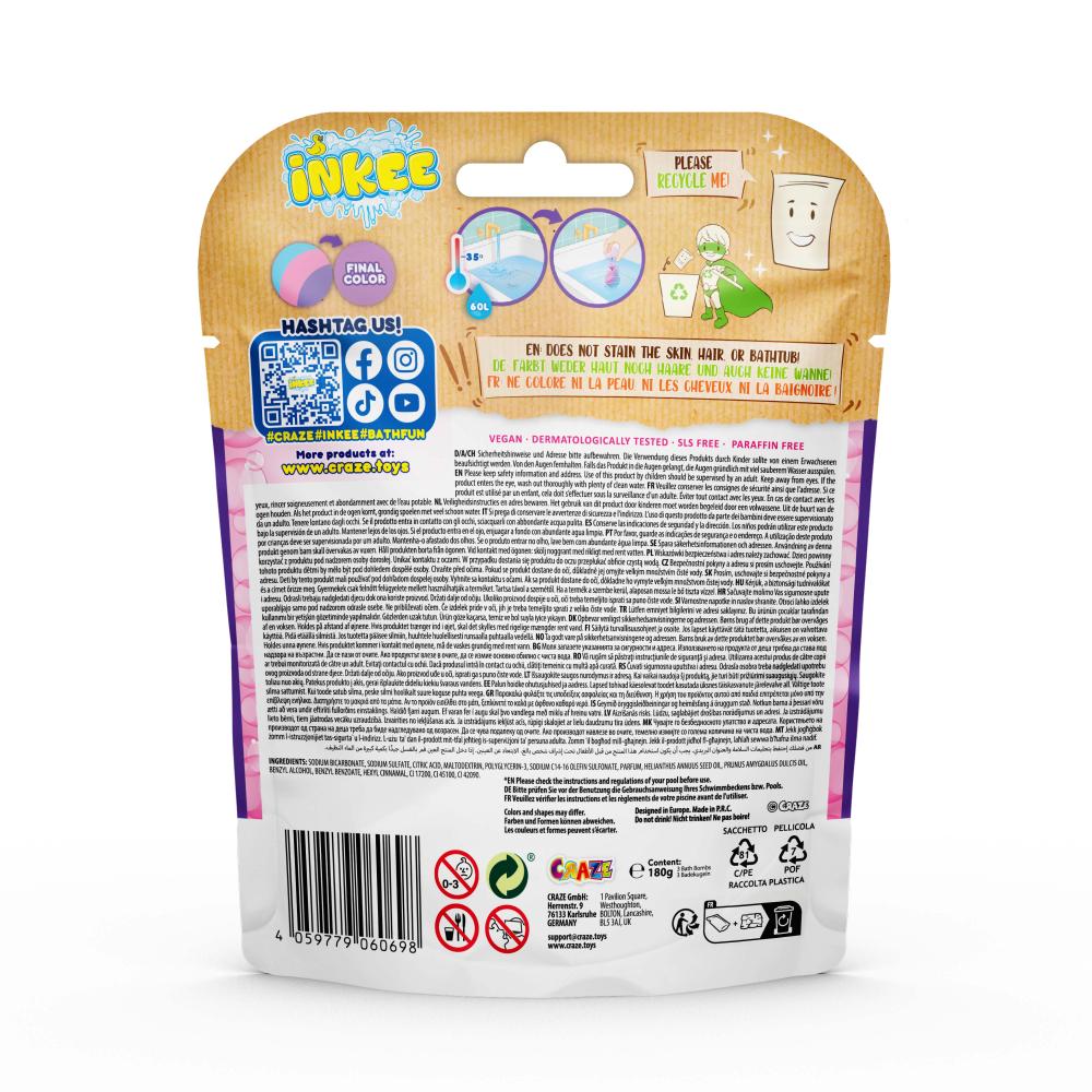 Set 3 bile de baie Craze Inkee curcubeu parfumat - 3 | YEO