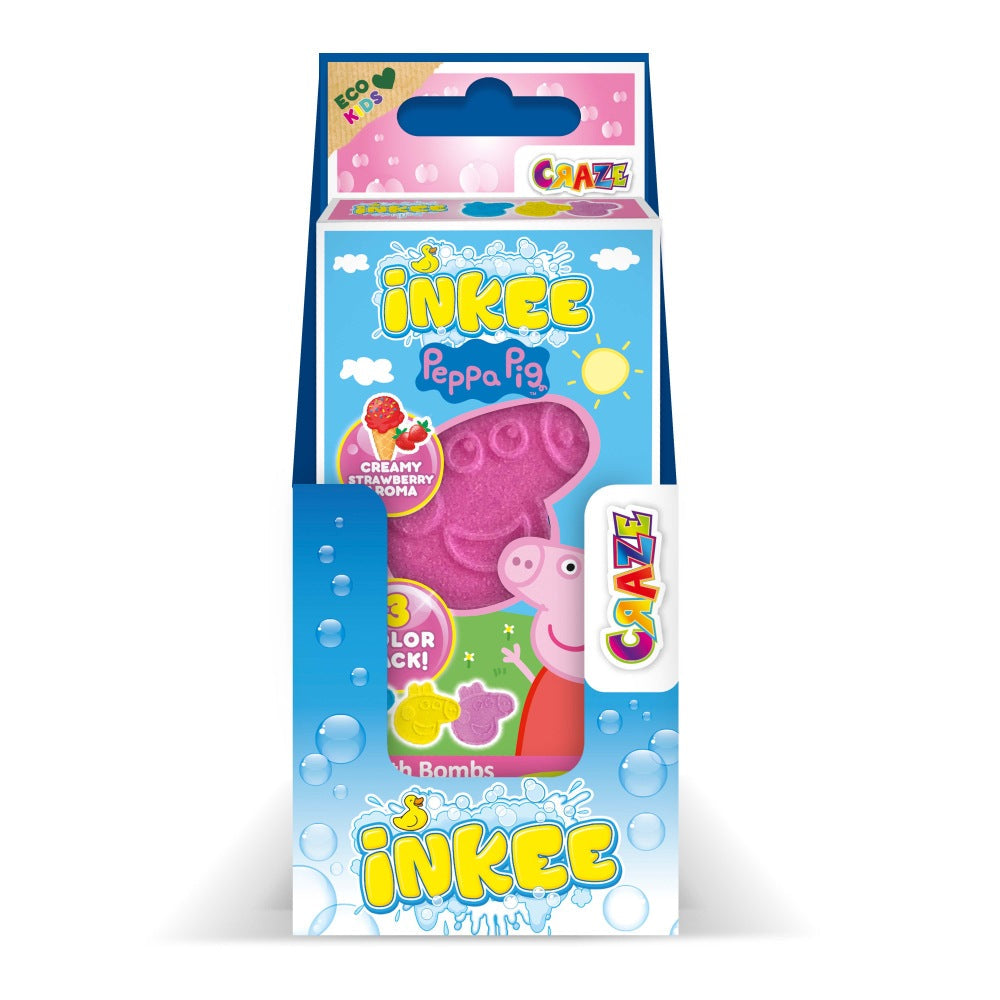 Bombe de baie Inkee 3 bucati asortate in forma de Peppa Pig Craze - 3 | YEO