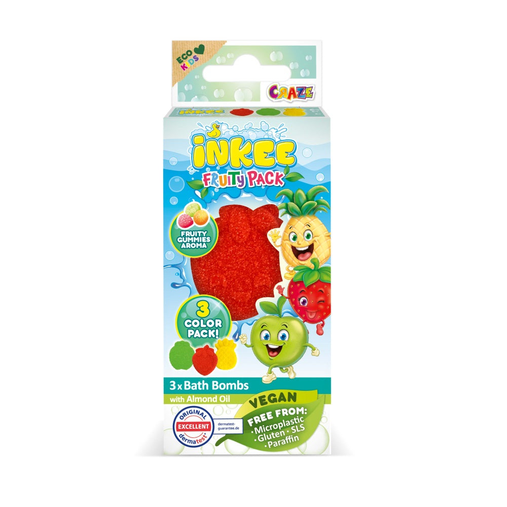 Bombe de baie Inkee 3 bucati asortate in forma de fructe Craze - 1 | YEO