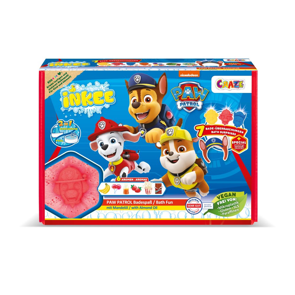 Set cadou de baie Craze Inkee cu 7 surprize Paw Patrol - 1 | YEO