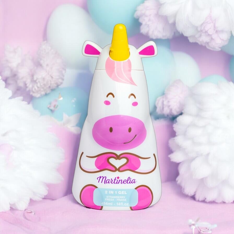 Gel de dus si sampon 2 n1 Little Unicorn Martinelia 414ml