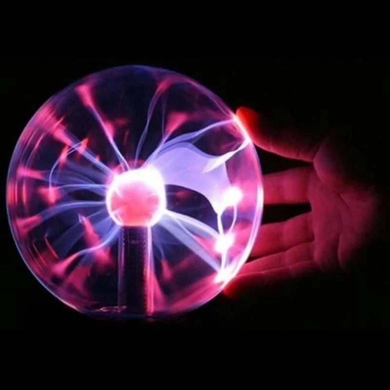 Glob luminos cu plasma, senzor atingere, efect fulger, diametru 10 cm - 3
