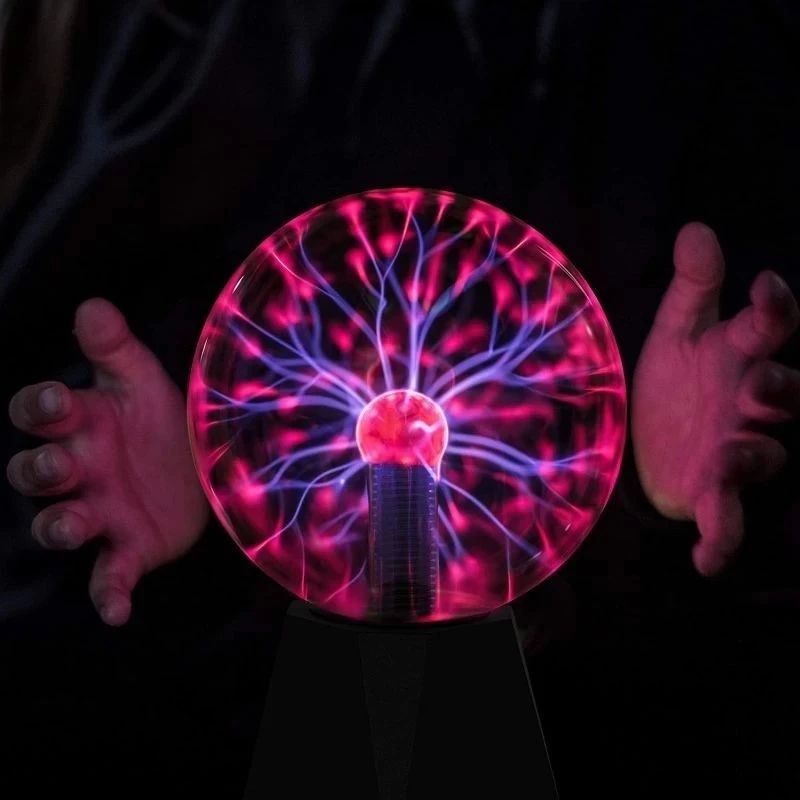 Glob luminos cu plasma, senzor atingere, efect fulger, diametru 10 cm - 4