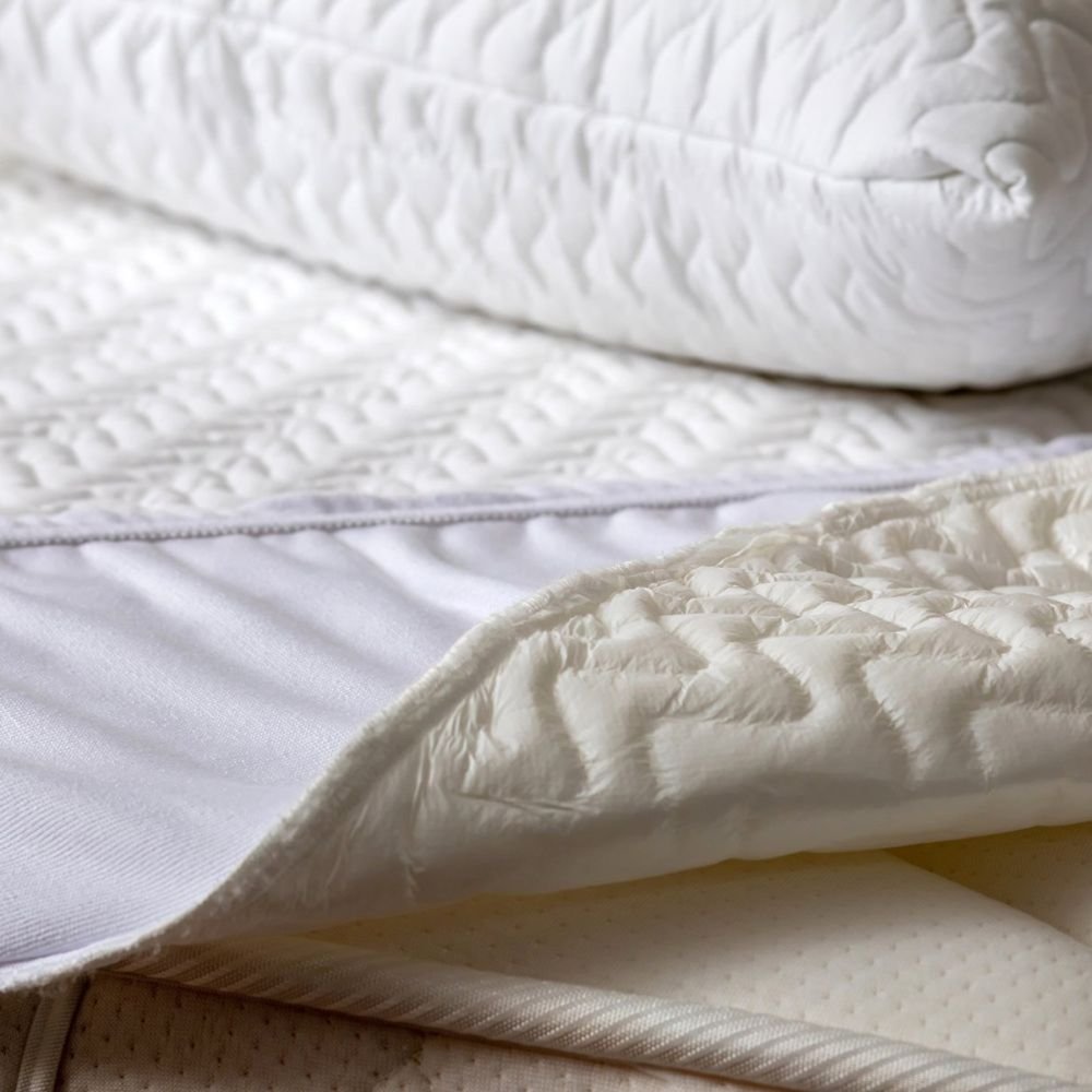 Husa impermeabila matlasata Premium pentru saltea Homibon Alb 120x200+30 cm, anti acarieni, lavabila la masina, bumbac cu membrana TPU - 1 | YEO