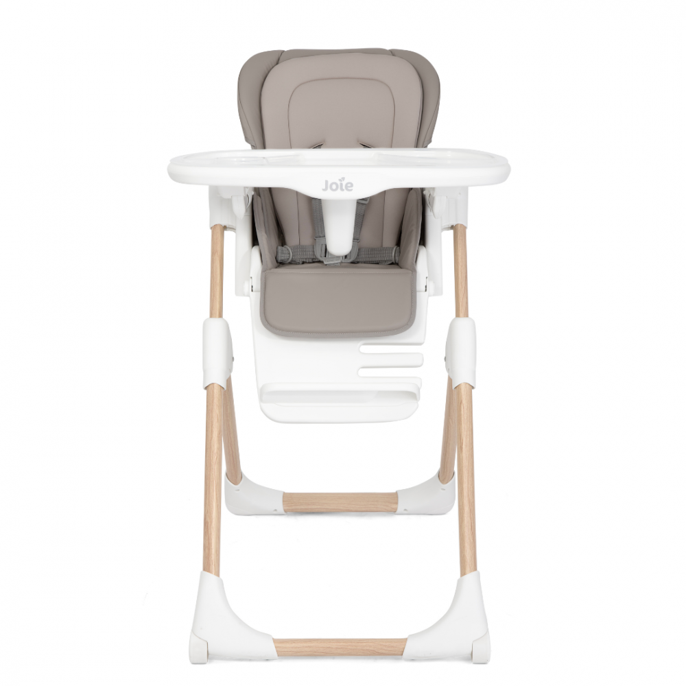 Scaun de masa pentru copii Joie Mimzy Recline Walnut Wood  spatar reglabil in 5 pozitii, inaltime ajustabila si tavita reglabiladetasabila, centuri, greutate suportata 15 kg