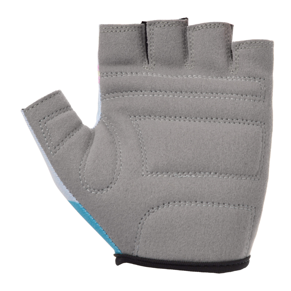 Manusi de ciclism pentru copii, Meteor, cu piele ecologica si insertii din spuma, inchidere velcro, masura S, lungime manusa 11.2 cm, Pony