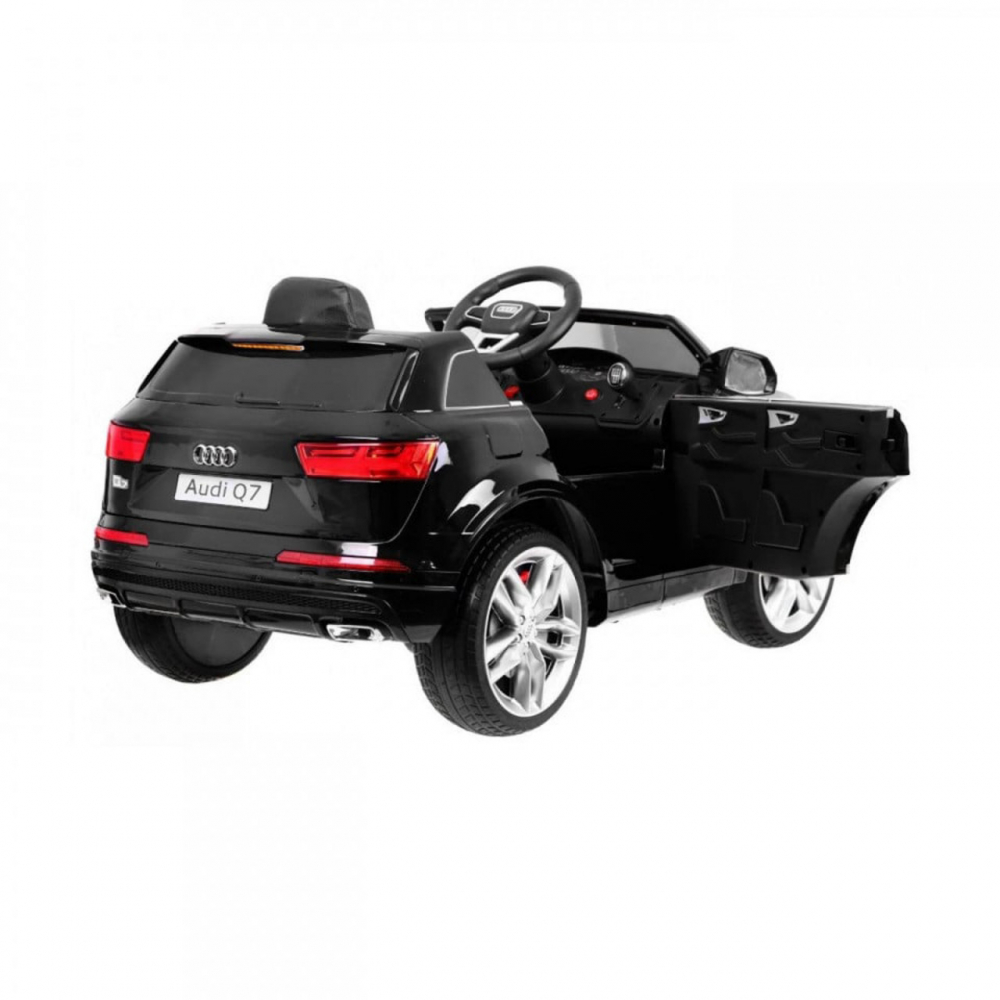 Masinuta electrica pentru copii Novokids Audi Q7 Negru, Roti din Cauciuc EVA, Greutate admisa 30 kg, Usi cu deschidere, 2 Viteze, Lungime 121 cm, 2 motoare, control parental - 1