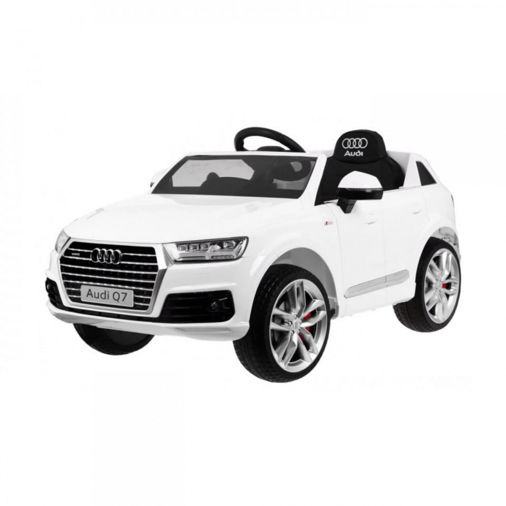 Masinuta electrica pentru copii Novokids Audi Q7 Alb, Roti din Cauciuc EVA, Greutate admisa 30 kg, Usi cu deschidere, 2 Viteze, Lungime 121 cm, 2 motoare, control parental - 4