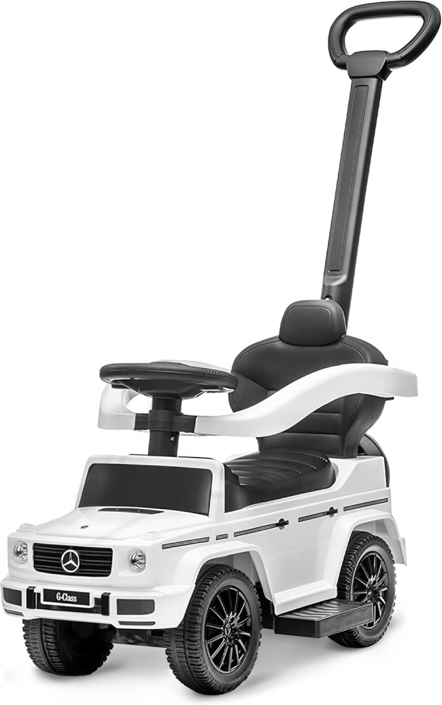 Masinuta copii de impins R-Sport Mercedes G350 AMG Alb, maner parental detasabil, suport pentru picioare, bara de protectie, melodii si claxon, greutate maxima admisa 25 kg - 6