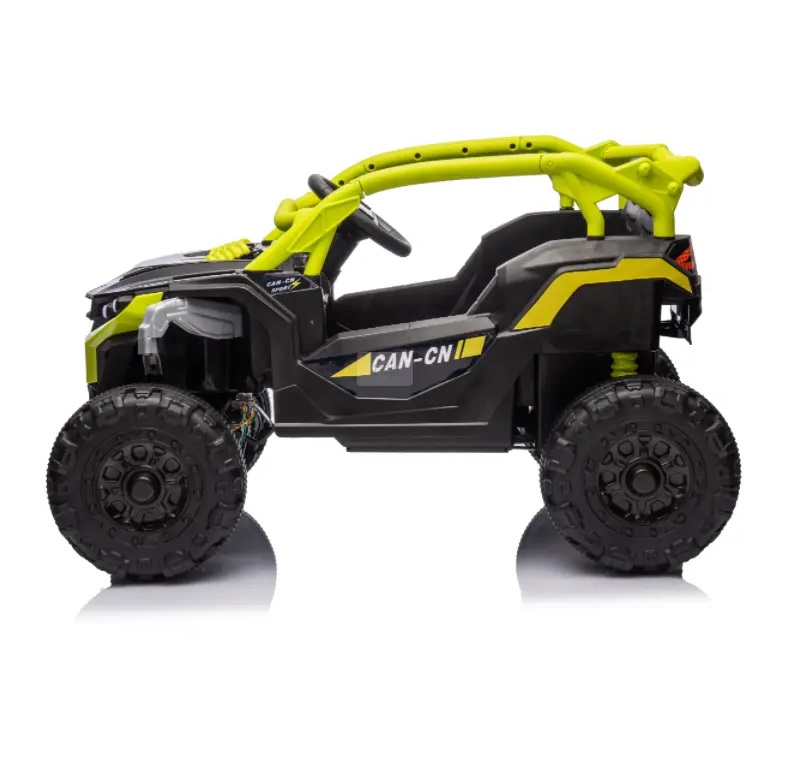 Masinuta electrica de teren pentru copii 12V cu telecomanda 2.4G,2 motoare 38W,lumini LED,roti rezistente,margine de siguranta rabatabila,sunete si muzica Nichiduta Can CN UTV Drive Green - 4