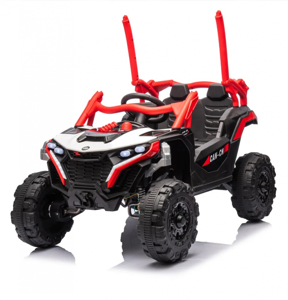 Masinuta electrica de teren pentru copii 12V cu telecomanda 2.4G,2 motoare 38W,lumini LED,roti rezistente,margine de siguranta rabatabila,sunete si muzica Nichiduta Can CN UTV Drive Red - 1 | YEO
