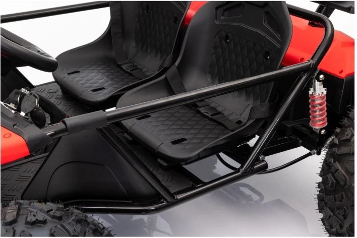 Masinuta electrica pentru 2 copii Nichiduta General SX-Bow Red 48V,Motor 800w,Acumulator 4x12V 20Ah,3 Viteze,Cadru metalic integral,Pedala acceleratie,Frana de mana+pedala,Roti gonflabile in 4 prezoane,Suspensii,Faruri LED - 3