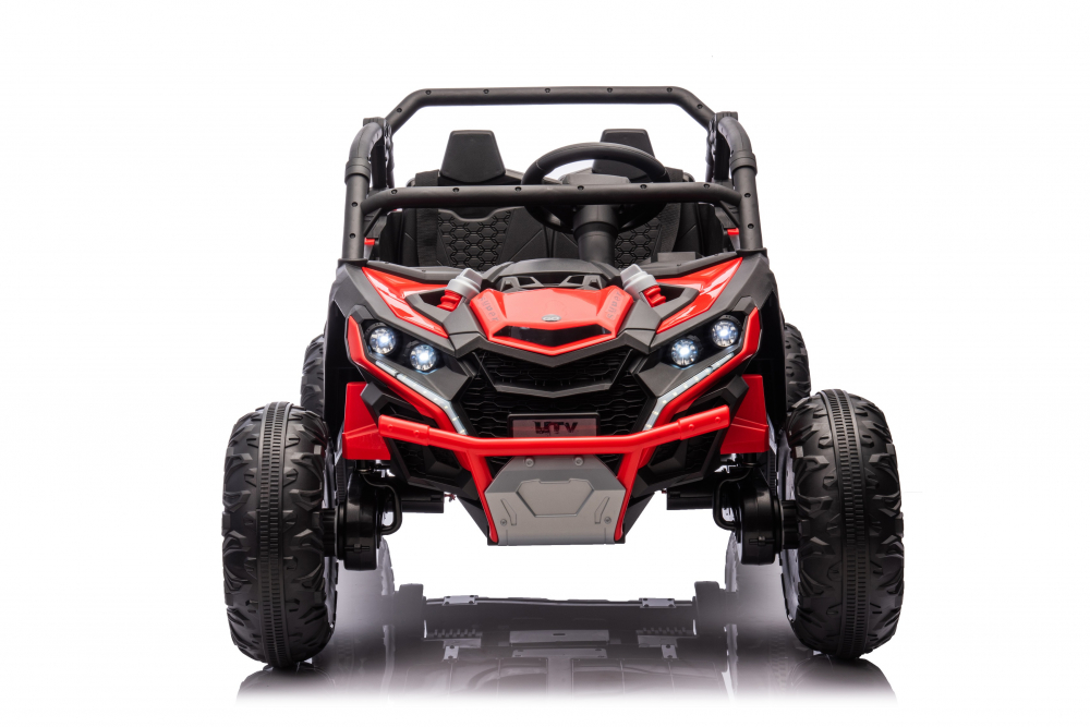 Masinuta electrica pentru 2 copii Nichiduta Super Truck UTV Go Red cu telecomanda 2.4G,acumulator 12V7Ah, doua motoare, usi cu deschidere, roti rezistente,faruri cu lumini LED,mufa USB,MP3,Bluetooth,centuri siguranta - 3
