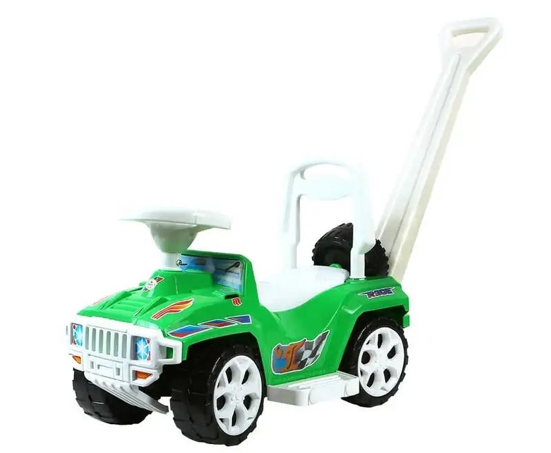 Masinuta pentru copii Novokids My first SUV Car XXL Verde, Lungime 85 cm, Maner de impins detasabil pentru parinti, Spatiu pentru depozitare - 3
