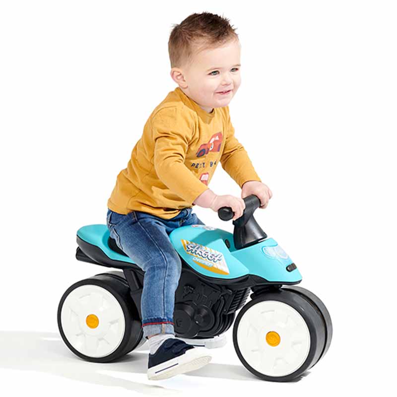 Motocicleta copii fara pedale Falk Street Champion Albastru cu roti silentioase, potrivita copiilor intre 1 si 3 ani, greutate maxima suportata 25 kg - 1 | YEO