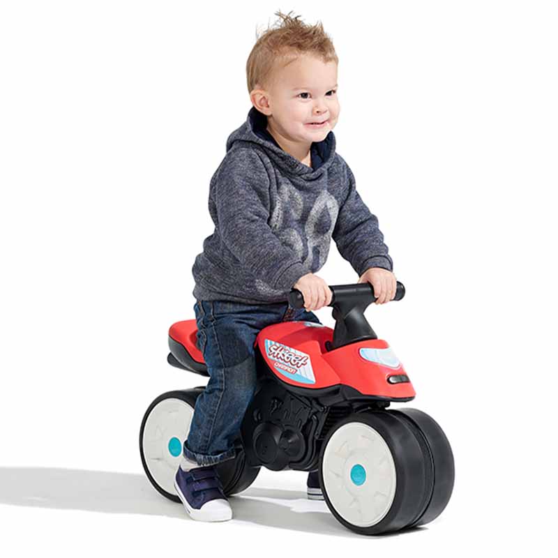 Motocicleta copii fara pedale Falk Street Champion Rosu, cu roti silentioase, potrivita copiilor intre 1 si 3 ani, greutate maxima suportata 25 kg - 1 | YEO
