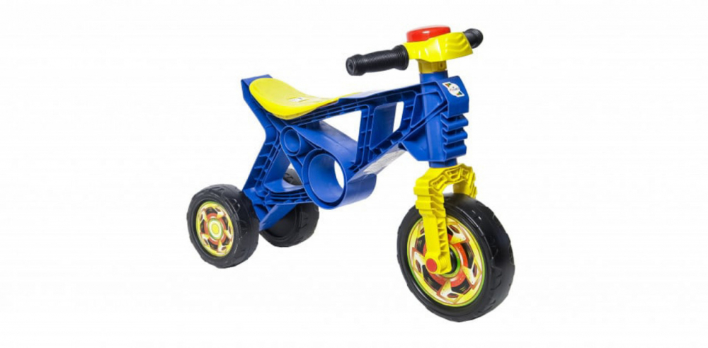 Tricicleta pentru copii Novokids EVO Balance Bike Albastru fara pedale, 3 roti, claxon, greutate admisa 30 Kg - 3