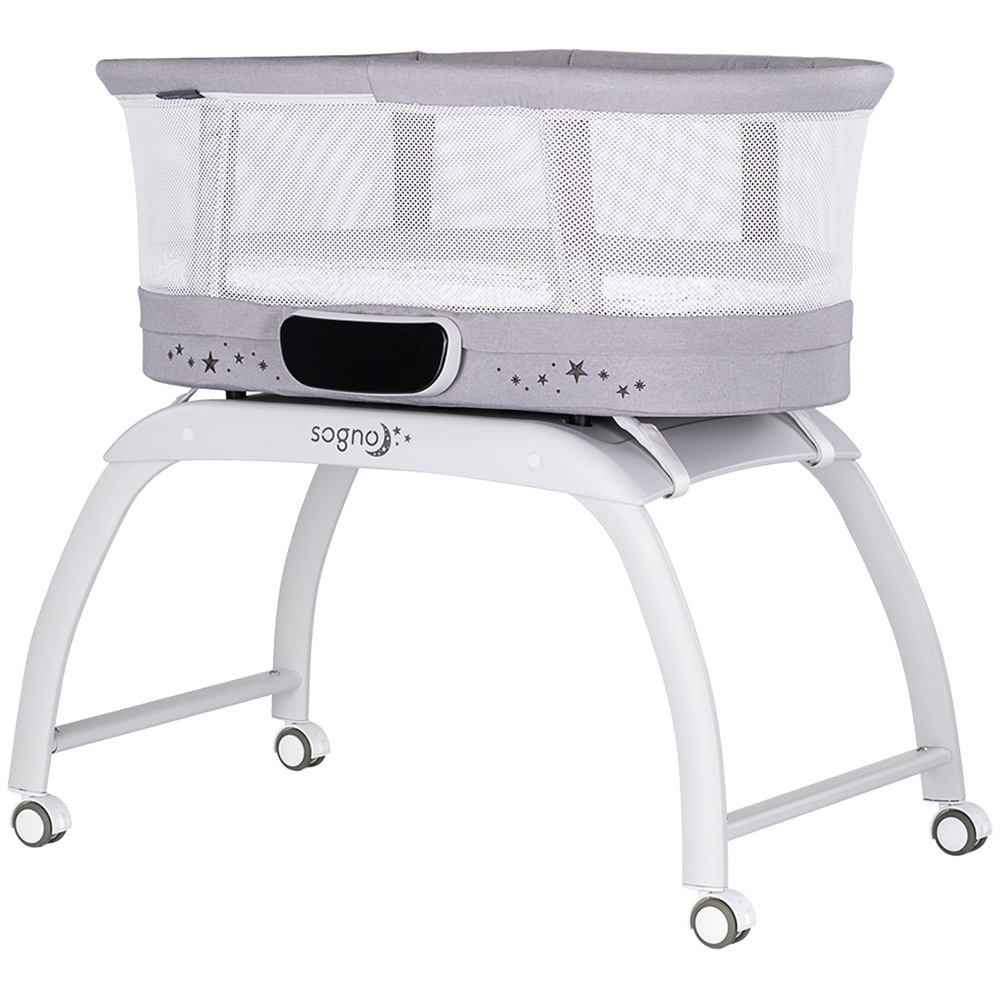 Patut pentru copii Chipolino Sogno 2 in 1 grey cu leganare si cantar integrat