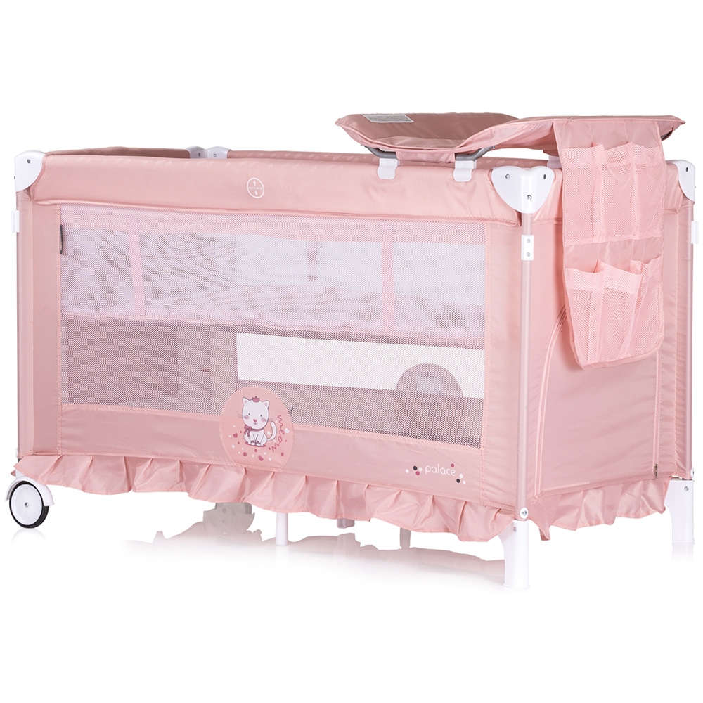Patut pentru copii Chipolino Palace Cat pink pliabil - 1