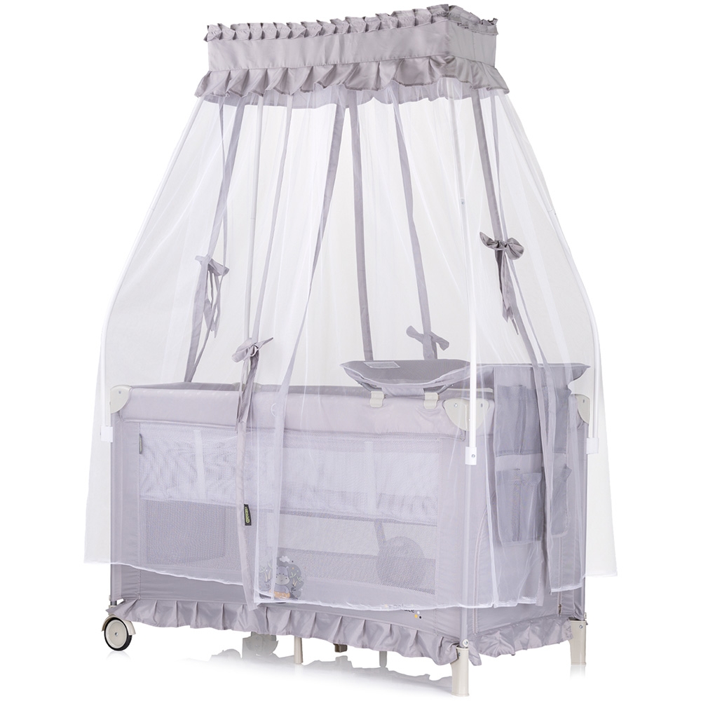 Patut pentru copii Chipolino Palace Hippo grey pliabil