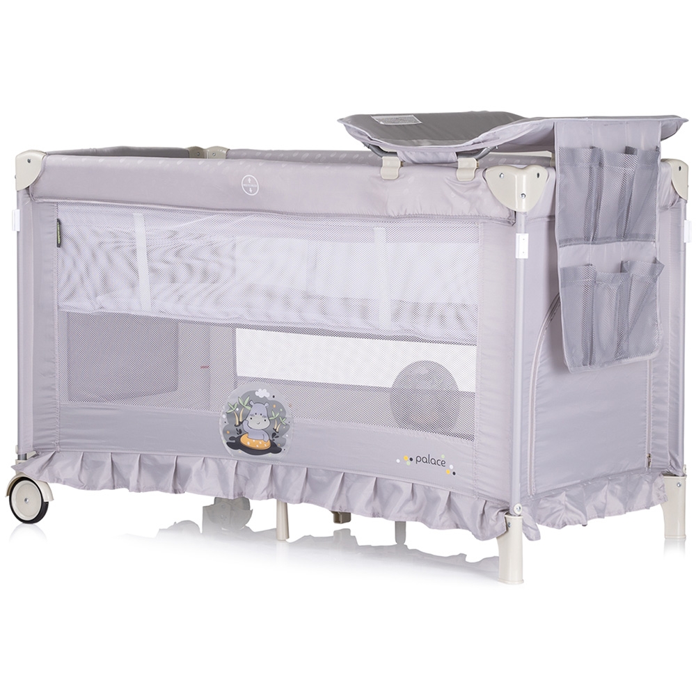 Patut pentru copii Chipolino Palace Hippo grey pliabil - 1