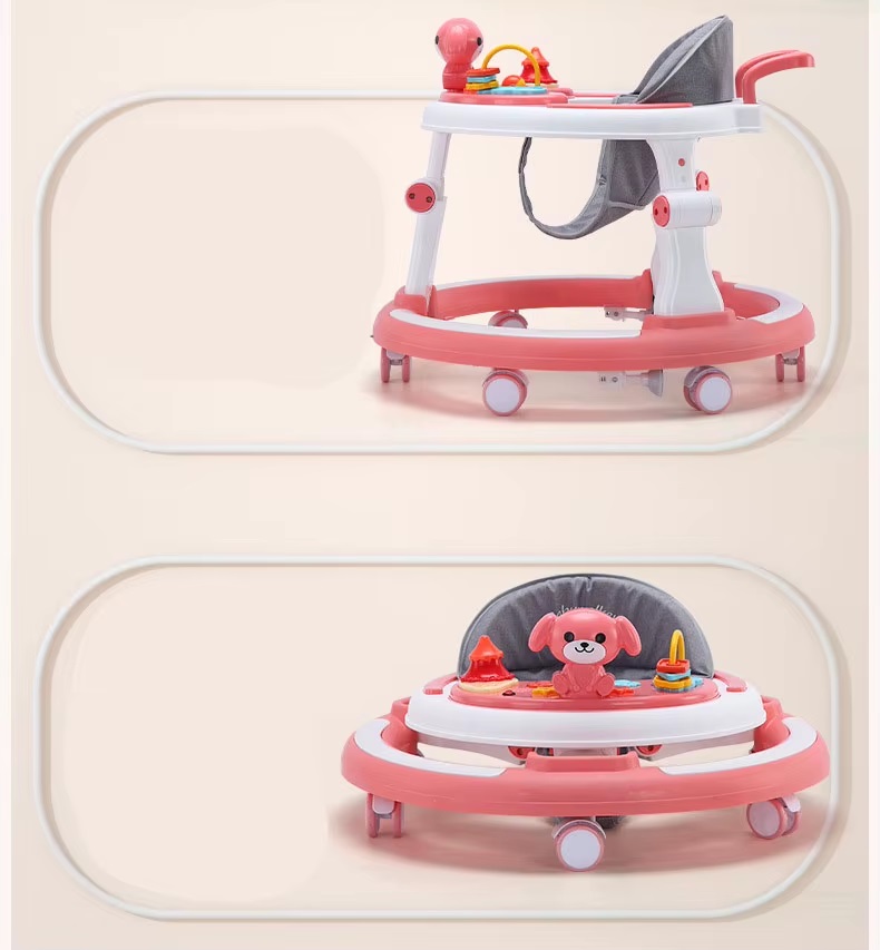 Premergator pentru copii Little Mom Green, cu panou interactiv detasabil cu sunete si lumini, sezut rotativ 360, roti silentioase, prevazut cu maner de sustinereimpingere - 7