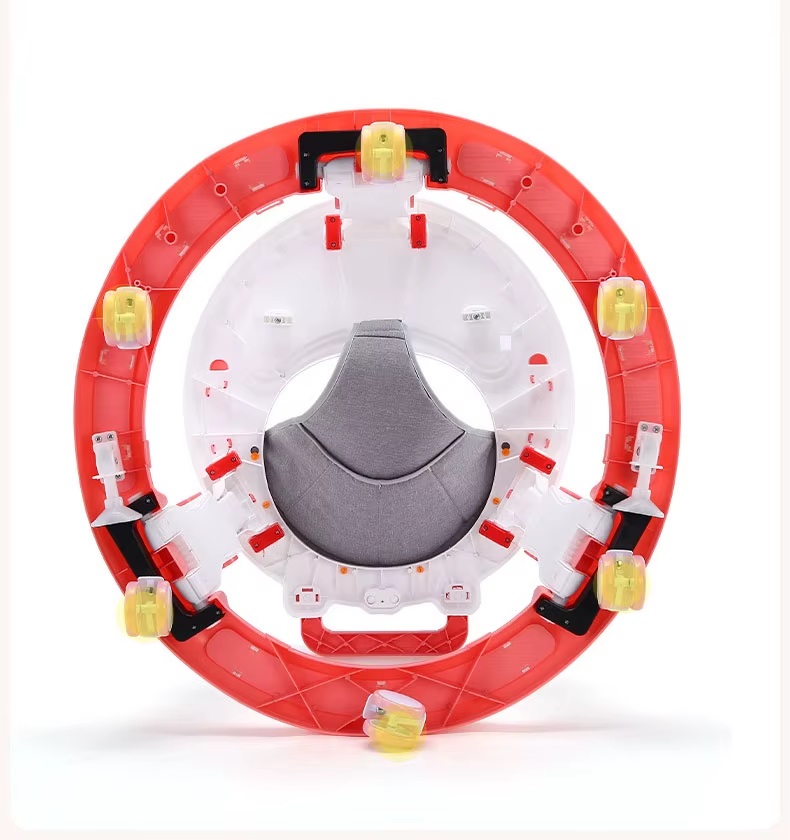 Premergator pentru copii Little Mom Pink, cu panou interactiv detasabil cu sunete si lumini, sezut rotativ 360, roti silentioase, prevazut cu maner de sustinereimpingere - 2
