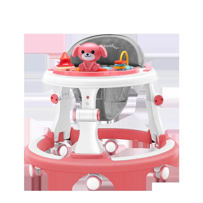 Premergator pentru copii Little Mom Pink, cu panou interactiv detasabil cu sunete si lumini, sezut rotativ 360, roti silentioase, prevazut cu maner de sustinereimpingere - 7