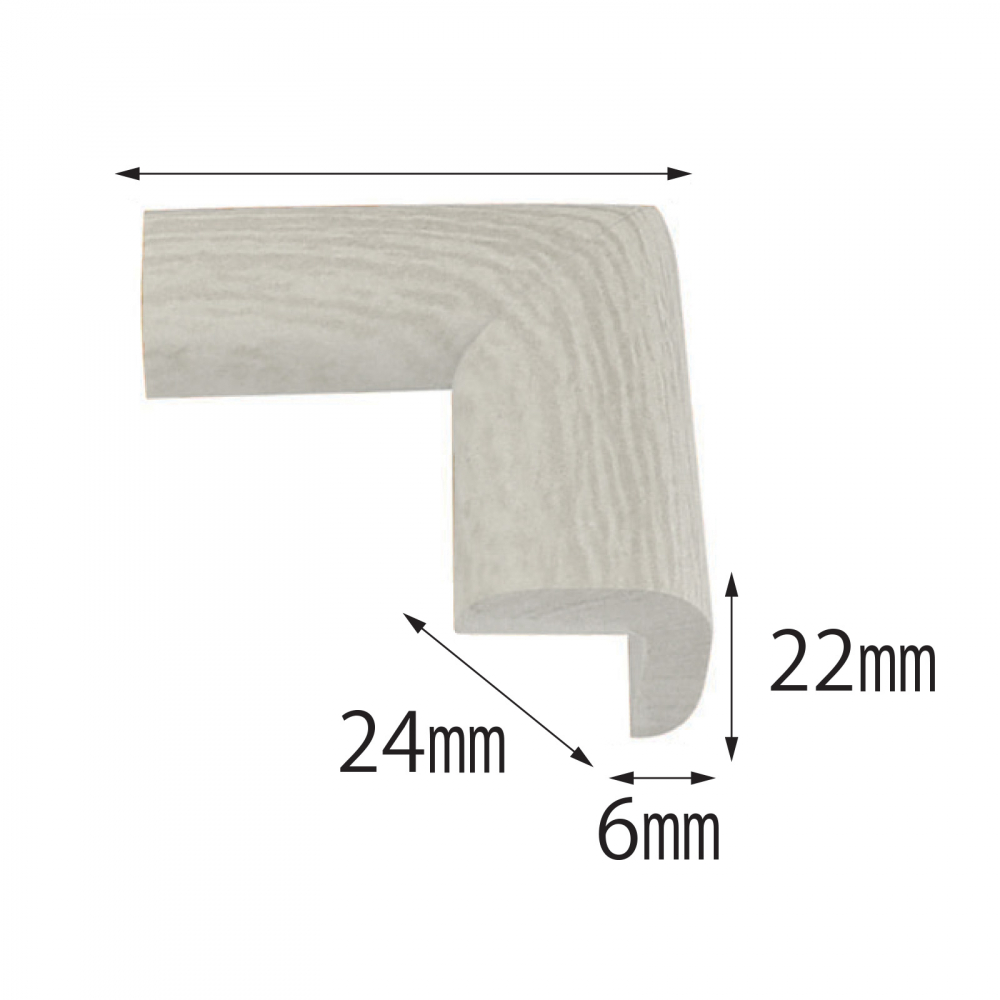 Protectie colturi mobila pentru copii Car Boy Safety culoarea lemnului alb din spuma 24x50x22x6 mm - 2 | YEO