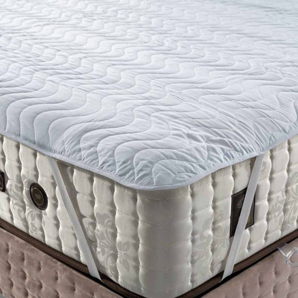 Protectie impermeabila matlasata Premium pentru saltea Homibon Alb 200x200 cm, anti acarieni, lavabila la masina, bumbac cu membrana TPU - 1 | YEO