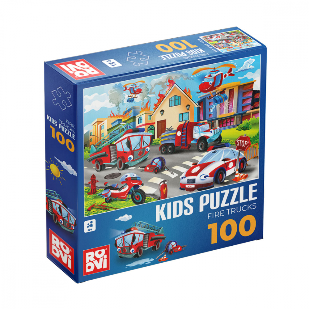 Puzzle Fire Trucks 100 piese
