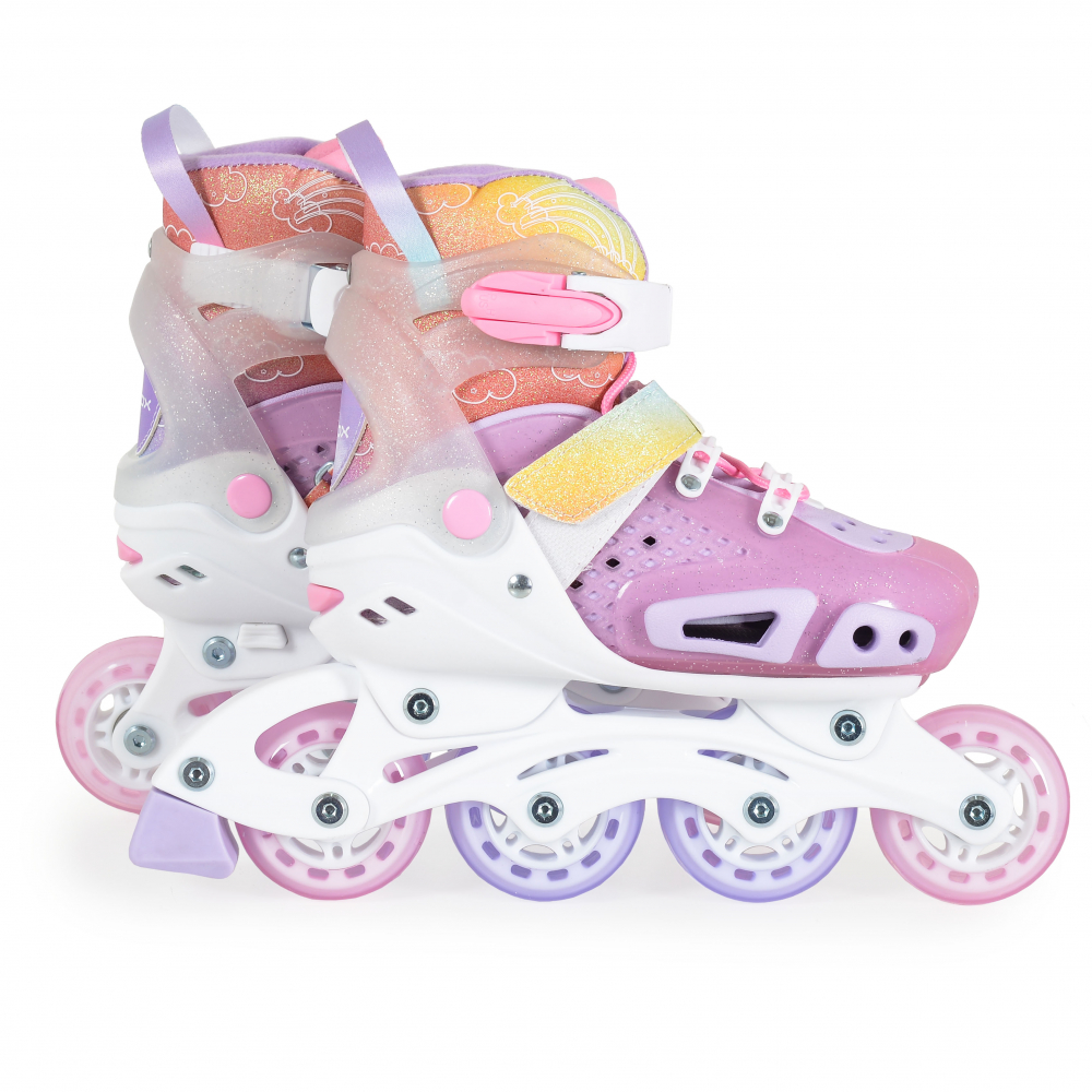 Role reglabile marime 29-33 pentru copii,interior respirabil cu spuma de amortizare,catarame reglabile cu inchidere Velcro si catarama dubla Byox Dizzy Pink - 2