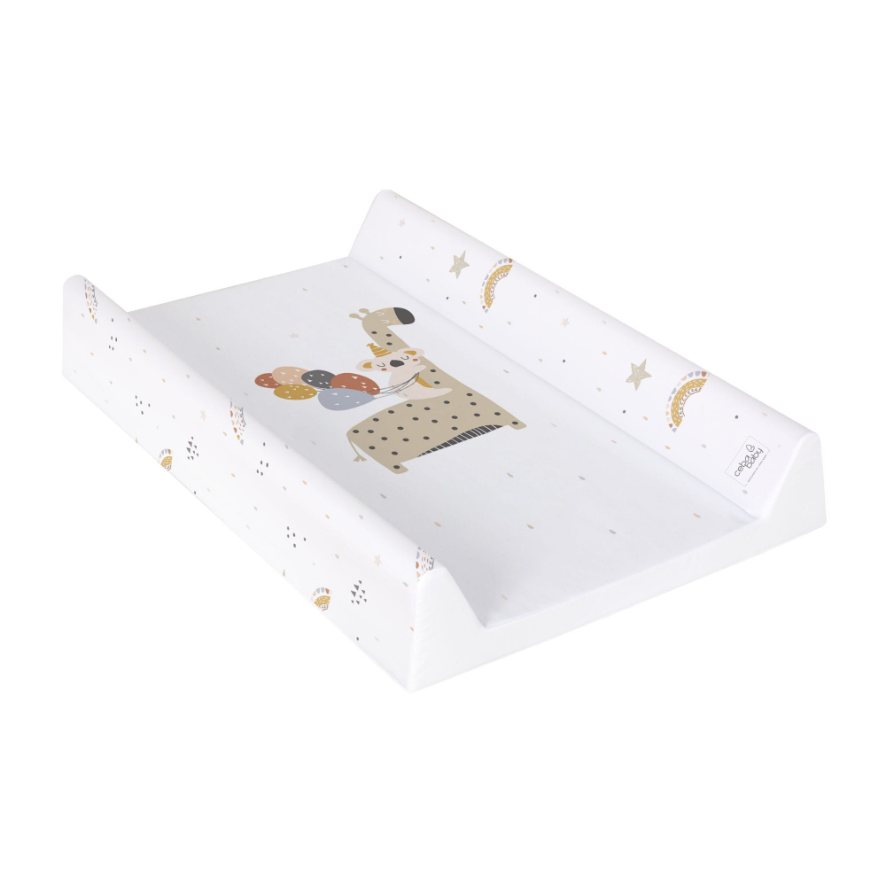Saltea de infasat Ceba Baby Comfort Girafa 50x70 cm cu Intaritura, Grosime 3 cm, Sistem Anti-Alunecare - 1 | YEO