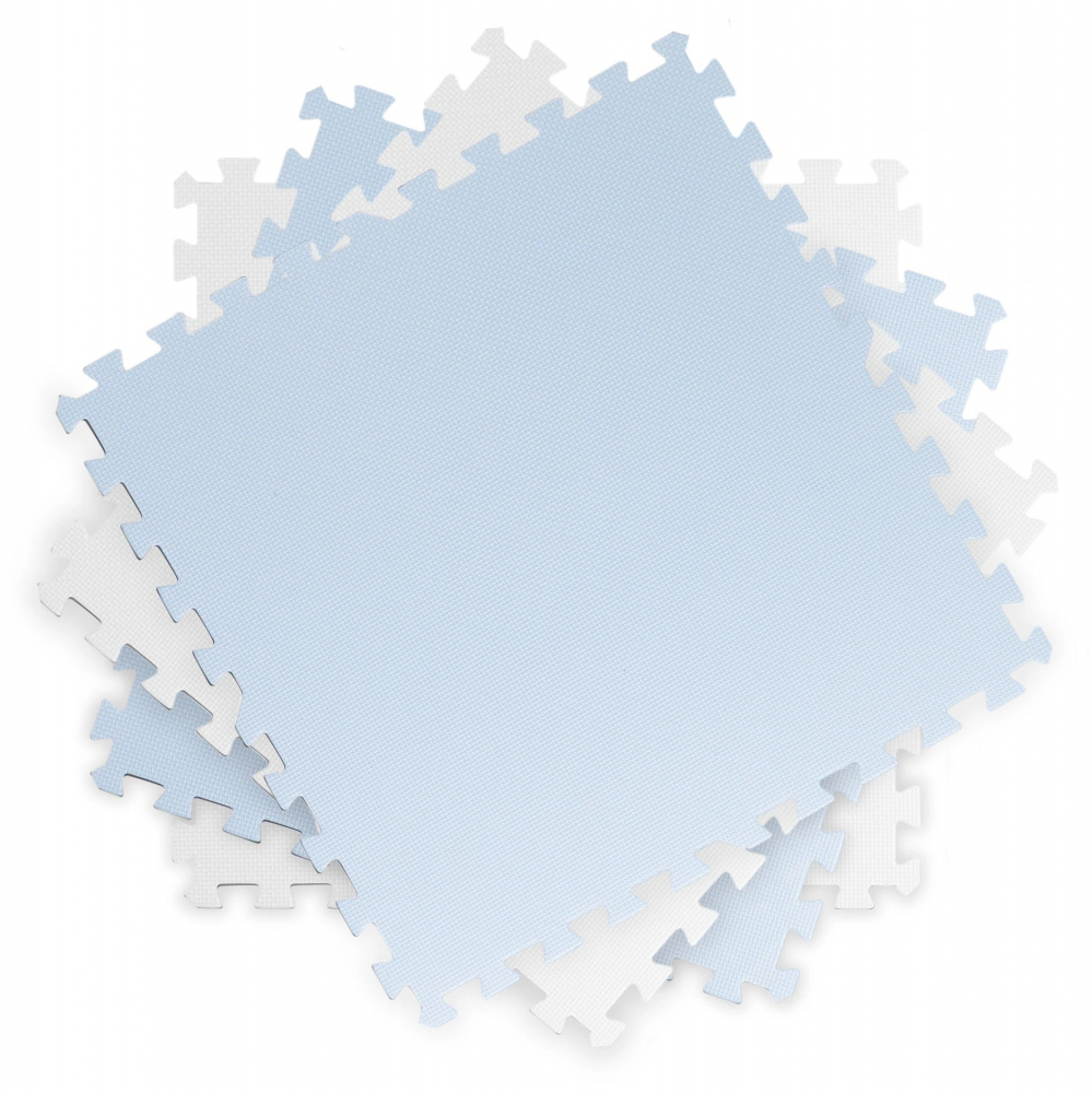 Salteluta de joaca 4 piese Puzzle pentru copii Ricokids AlbAlbastru 120x120, din spuma groasa EVA inodora,izolator termic, rezistenta la apa,usor de curatat,antiderapanta - 2 | YEO