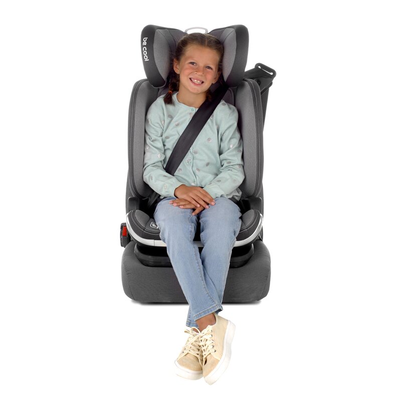 Scaun auto pentru copii Be Cool Mars Dark I-Size, 100-150 cm, cu isofix, spatar reglabil, SPS, tetiera ajustabila, standard ECE R129 - 1
