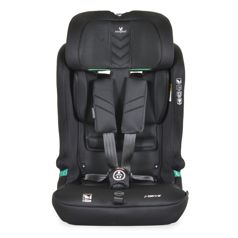 Scaun auto cu Isofix Cangaroo I-Drive Phantom Black I-Size 76-150cm,Model Pliabil compact,Inaltime reglabila,Centuri de siguranta,Top Tether,Sistem protectie impact lateral SPS,Tetiera reglabila,Husa detasabila,Perna reductor - 2