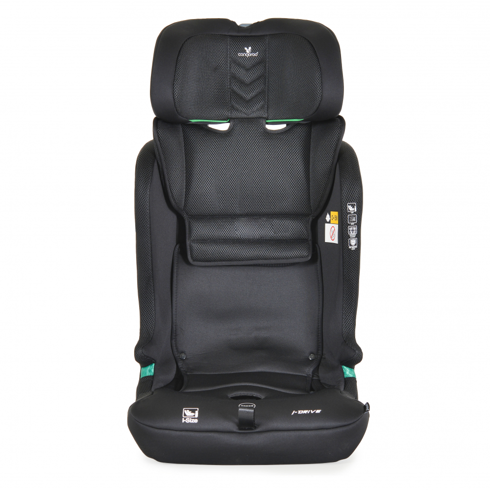 Scaun auto cu Isofix Cangaroo I-Drive Phantom Black I-Size 76-150cm,Model Pliabil compact,Inaltime reglabila,Centuri de siguranta,Top Tether,Sistem protectie impact lateral SPS,Tetiera reglabila,Husa detasabila,Perna reductor - 3