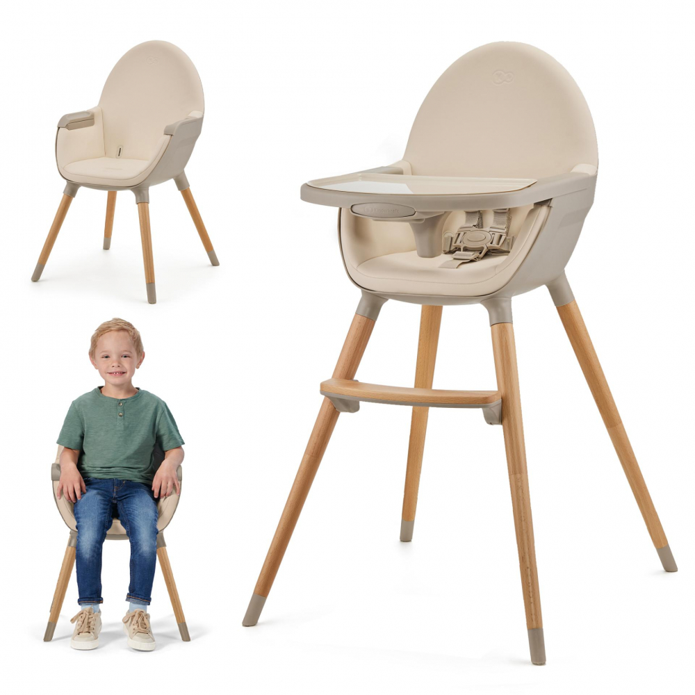 Scaun de masa 2 in 1 Kinderkraft Fini 2 Beige - 3 | YEO