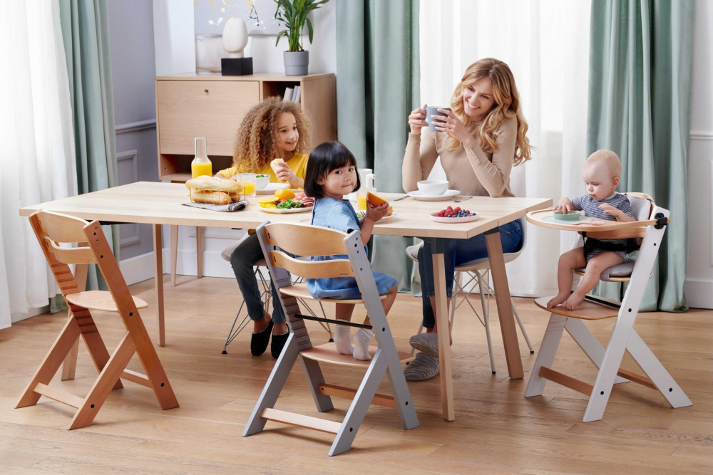 Scaun de masa Kinderkraft Enock Grey 3 in 1 cu pernuta - 1 | YEO