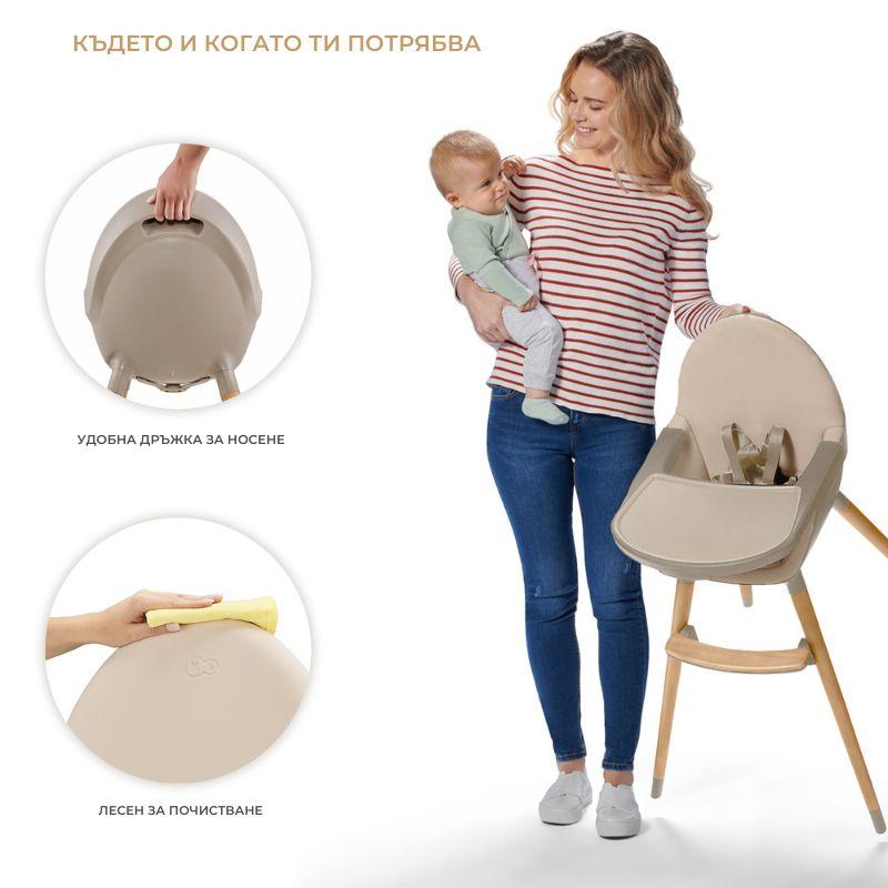 Scaun de masa 2 in 1 Kinderkraft Fini 2 Grey - 3 | YEO