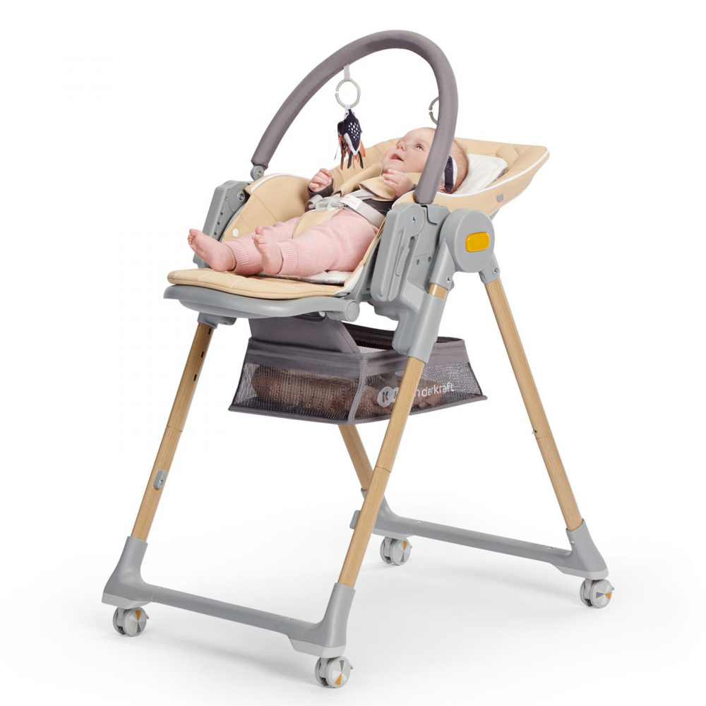 Scaun de masa pentru copii 2 in 1 Kinderkraft Lastree Wooden - 2 | YEO