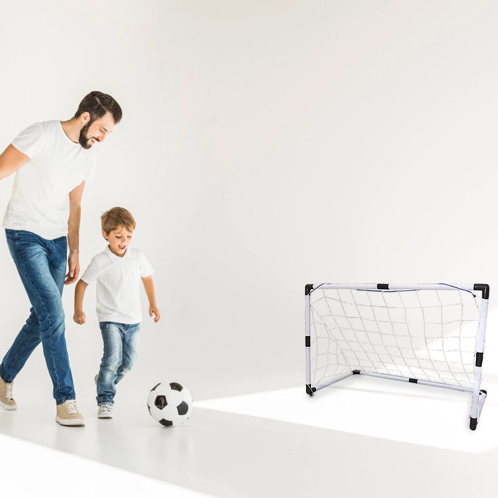 Set poarta cu plasa pentru fotbal, minge, pompa, 120x57x63 cm - 1 | YEO
