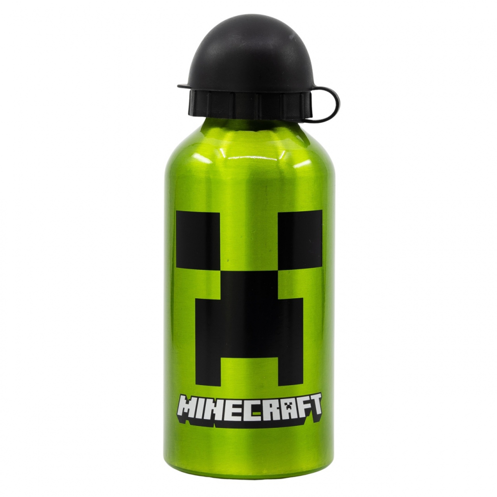 Sticla din aluminiu 400 ml Minecraft Creeper Verde - 2 | YEO