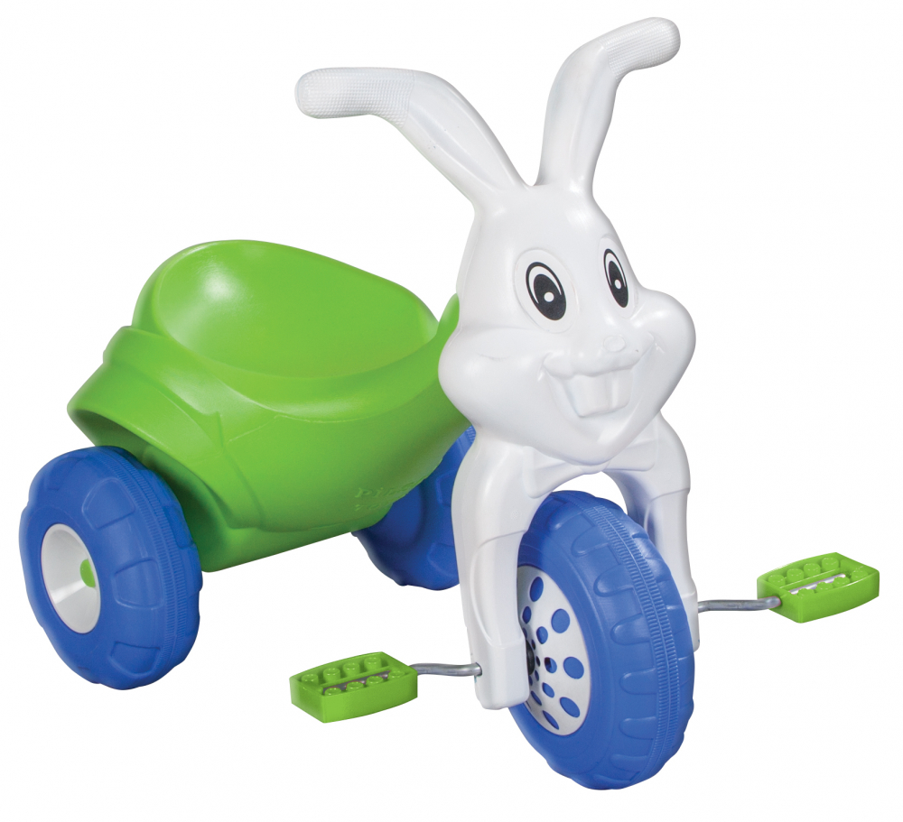 Tricicleta cu pedale pentru copii Pilsan Funny Rabbit White