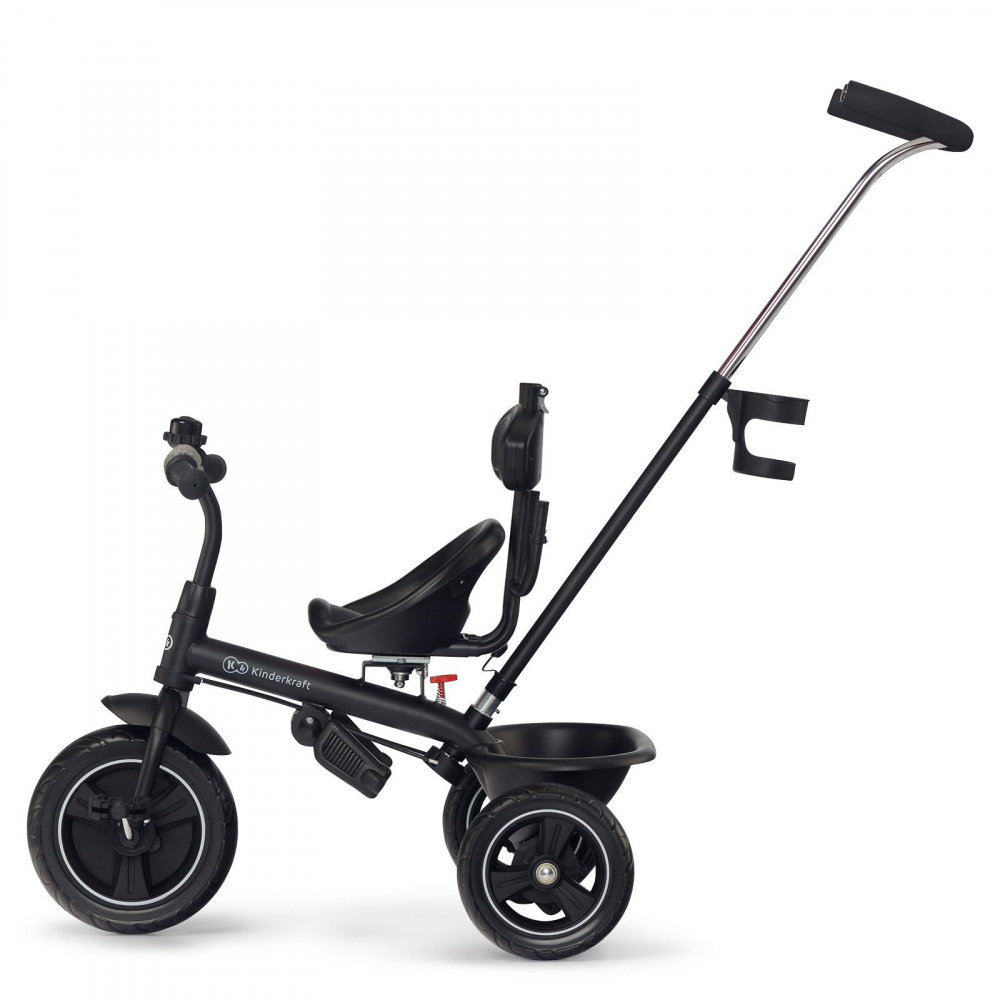 Poze Tricicleta pentru copii KinderKraft Freeway Grey Melange, scaun rotativ, suport picioare, suport pahar nichiduta.ro 