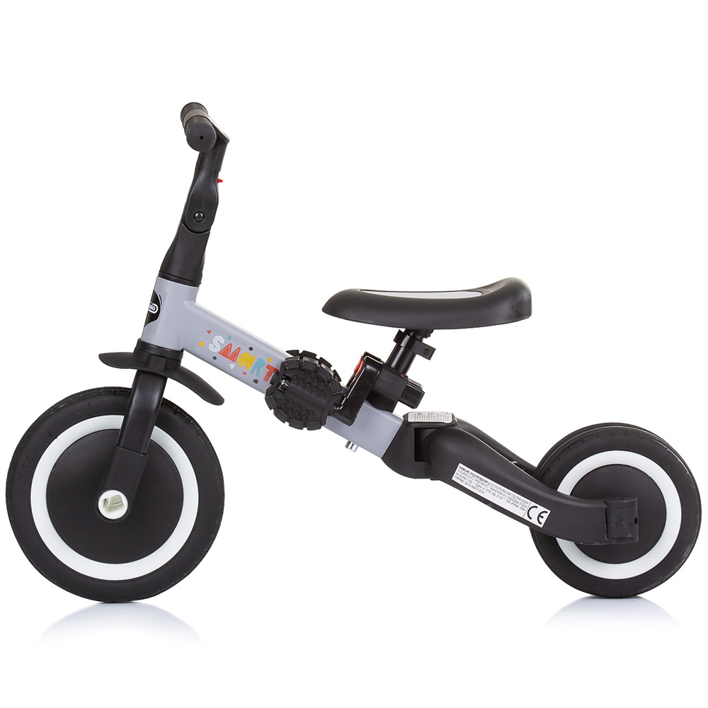 Tricicleta pentru copii Chipolino Smarty Grey 2 in 1, ghidon reglabil, de la 1 ani si o greutate de pana la 25 kg - 3 | YEO