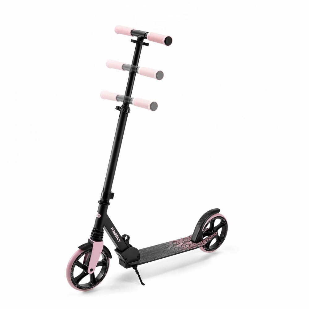Trotineta pliabila Kinderkraft Freely Pink cu ghidon reglabil, cric, greutate admisa 100 kg - 4 | YEO
