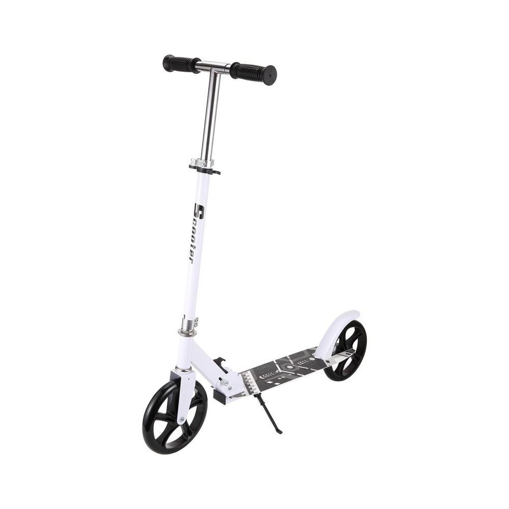 Trotineta pentru copii si adolescenti Novokids Fusion EVO Pro Alb, Functie Super Brake, Maner reglabil pe inaltime, Diametru roata 200 mm, Greutate admisa 100 kg