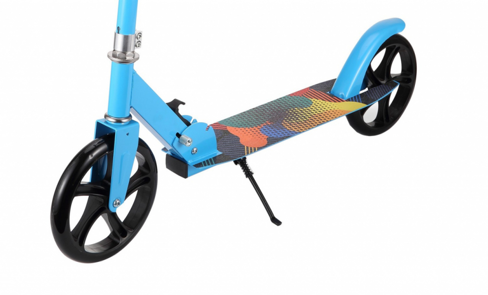Trotineta pentru copii si adolescenti Novokids Fusion EVO Pro Albastru, Functie Super Brake, Maner reglabil pe inaltime, Diametru roata 200 mm, Greutate admisa 100 kg - 1