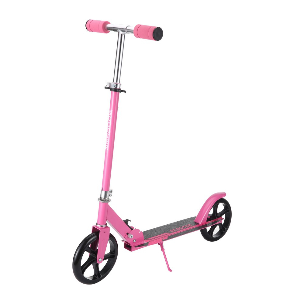 Trotineta pentru copii si adolescenti Novokids Fusion EVO Pro Roz Functie Super Brake Maner reglabil pe inaltime Diametru roata 200 mm Greutate admisa 100 kg